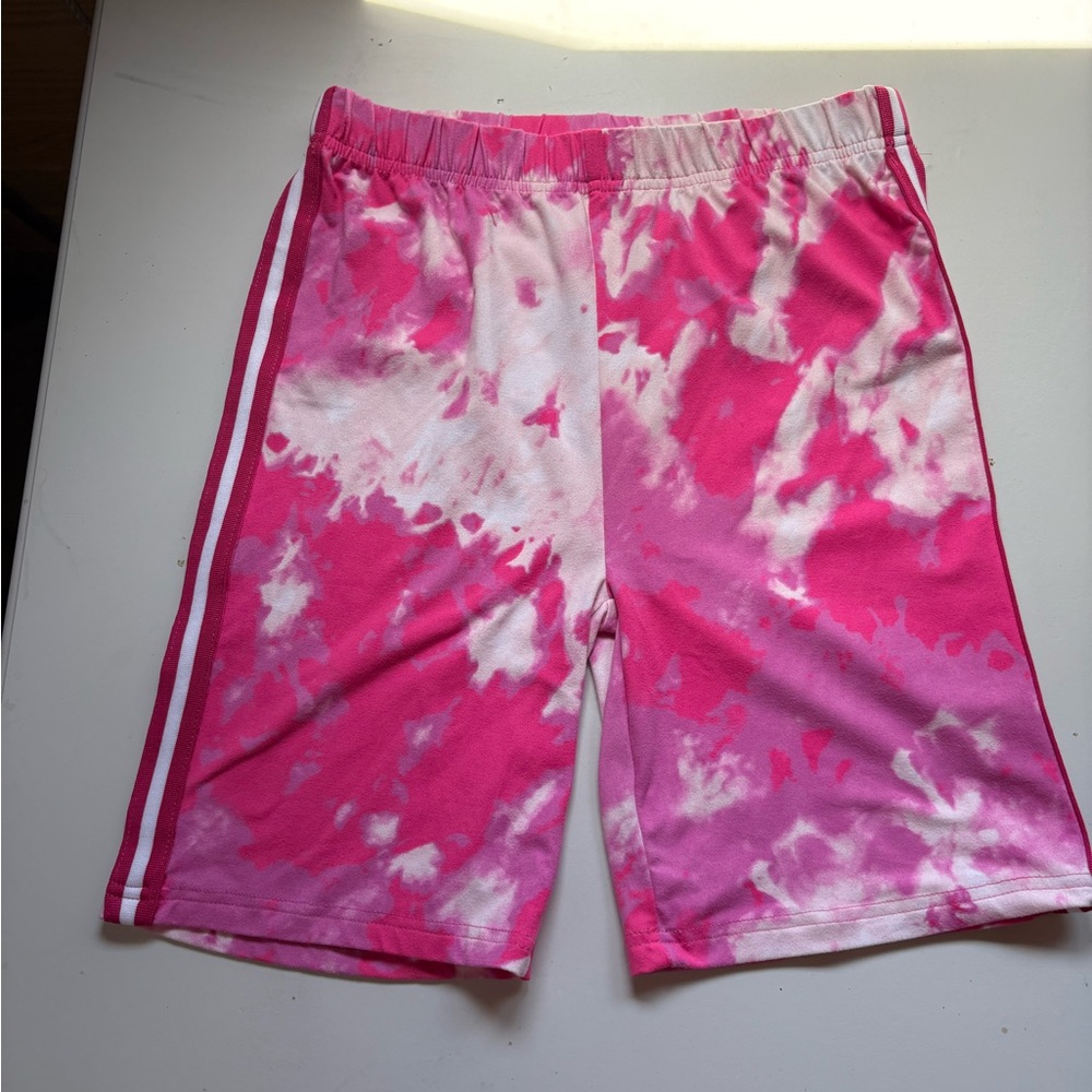 Pink Tie-Dye Bike Shorts